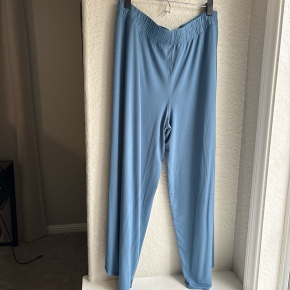 Coolibar Wide Leg Blue Soft Pants Overlap UPF 50+ Sun Protection Lynsu XL - Picture 5 of 11